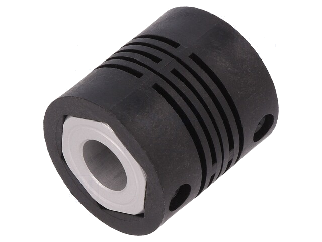 Koppeling; Ø1: 8mm; Ø2: 6mm; aluminium,polyamide,glasvezel Koppeling; Ø1: 8mm; Ø2: 6mm; aluminium,polyamide,glasvezel